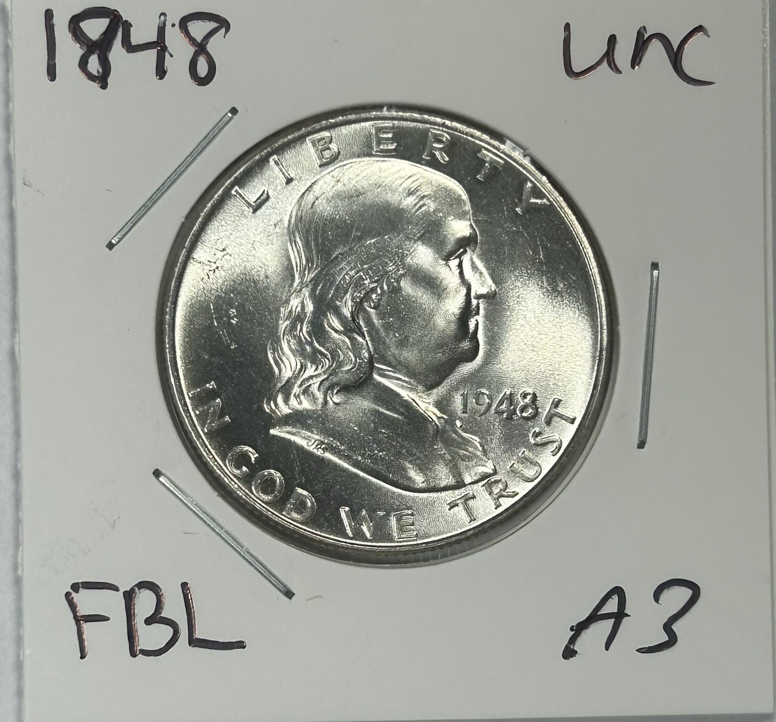 1948 Franklin Half Dollar Coin Uncirculated