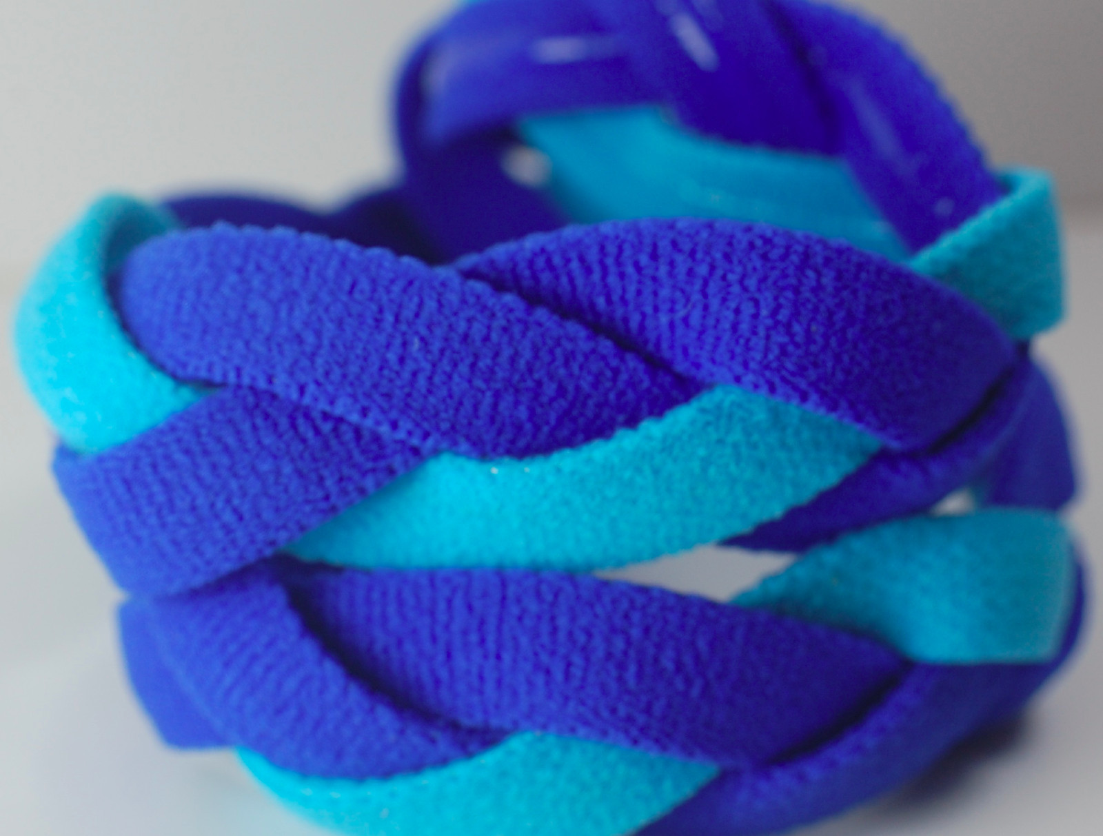 Light Blue Royal Braided Hair Band Head Under Sweaty Headband Armour Non Slip
