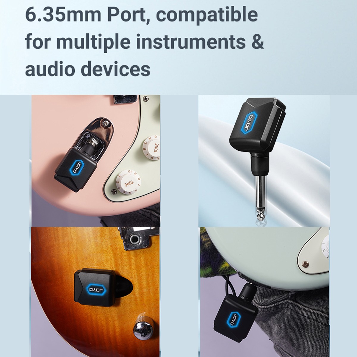 JOYO 5.8Ghz Digital Wireless Guitar System Bass Transmitter Receiver 4 Channel
