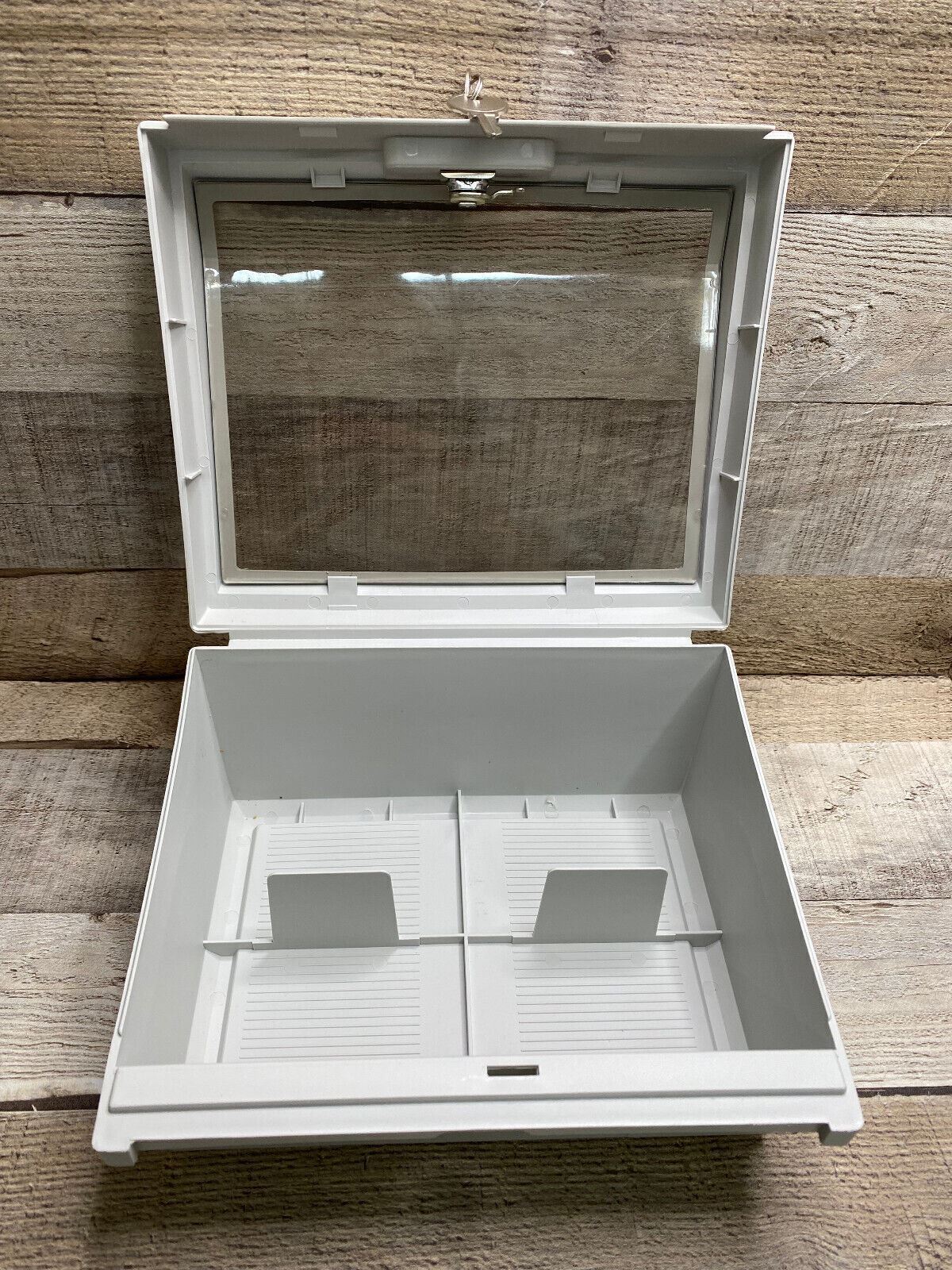Comp USA Disk Diskette Drawer Cabinet Case Box for floppy disk LOCKS WITH KEY!