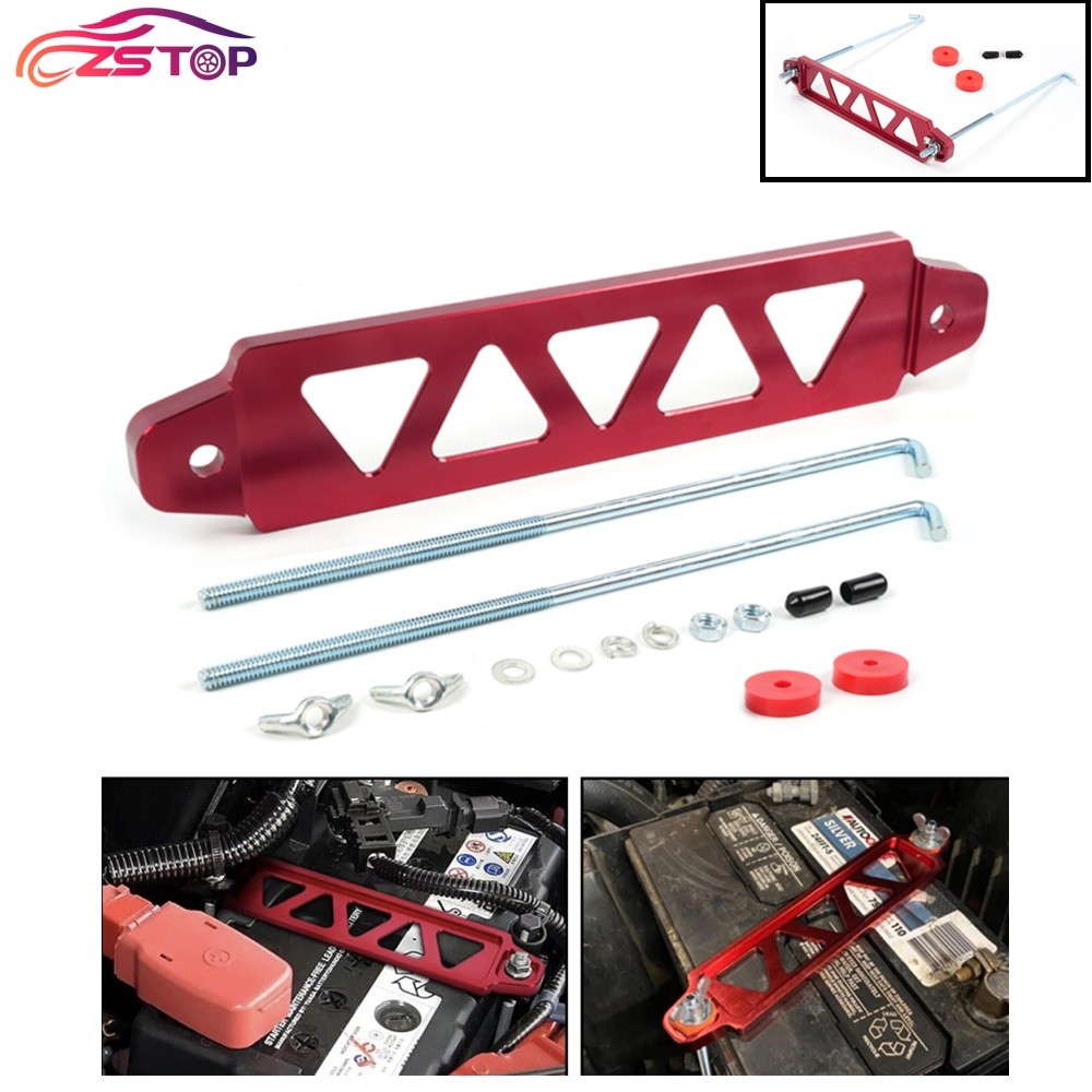 Universal Battery Fixed Bracket Battery Retaining Clamp Tie Down Holder Aluminum