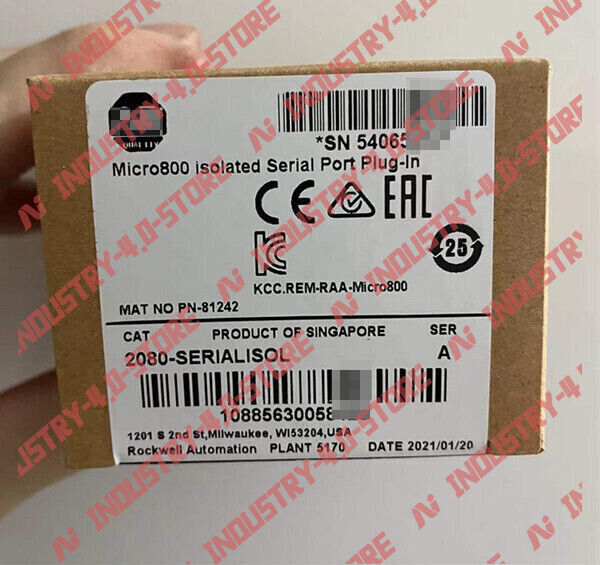 New Sealed 2080-SERIALISOL Micro800 Isolated Serial Port Plug-In