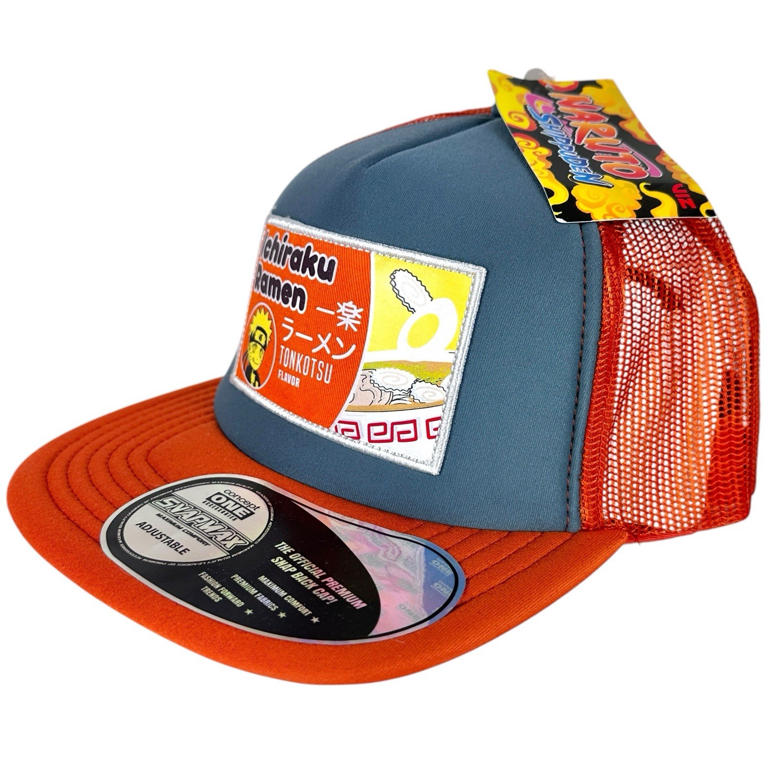 Naruto Shippuden Ichiraku Ramen Tonkotsu Flavor Mesh Trucker Snapback Hat