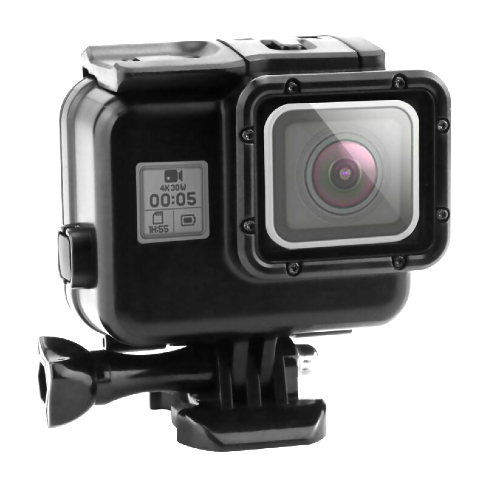 Black 40m Diving Waterproof Case Touch Screen Backdoor For Gopro Hero 5/6/7 B
