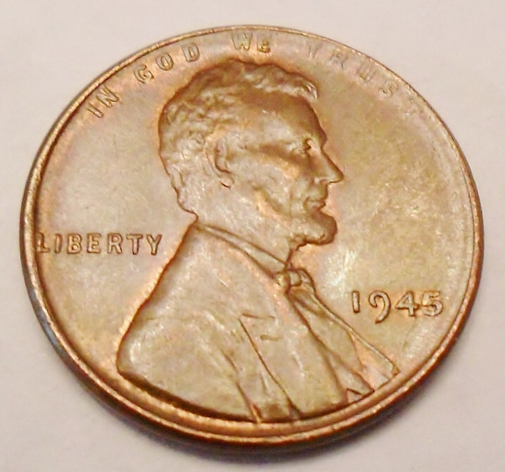 1945 P Lincoln Wheat Cent / Penny  AVE CIRCULATED  **FREE SHIPPING**
