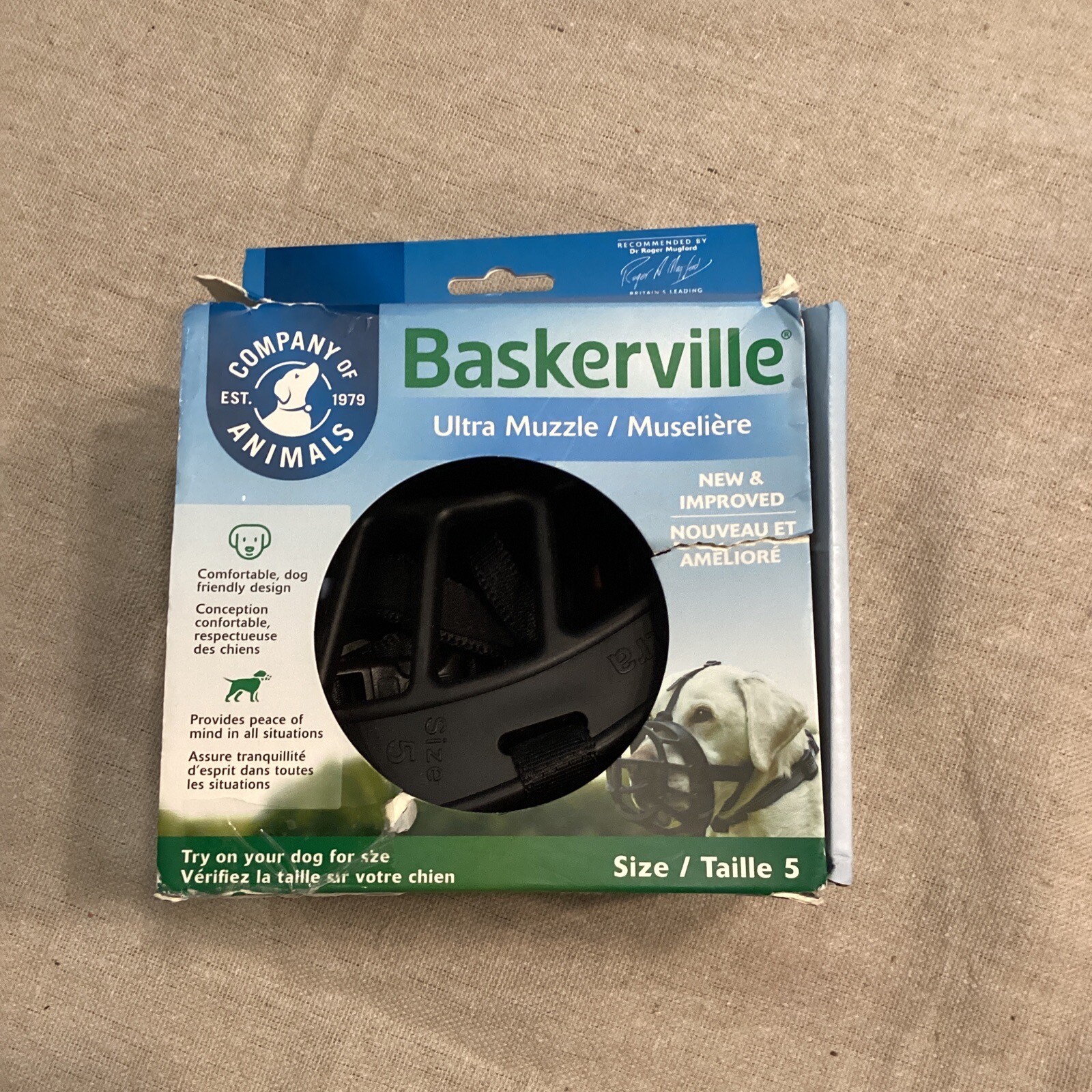 The Company Of Animals Baskerville Ultra Muzzle For Large Dogs Size 5 No Bites