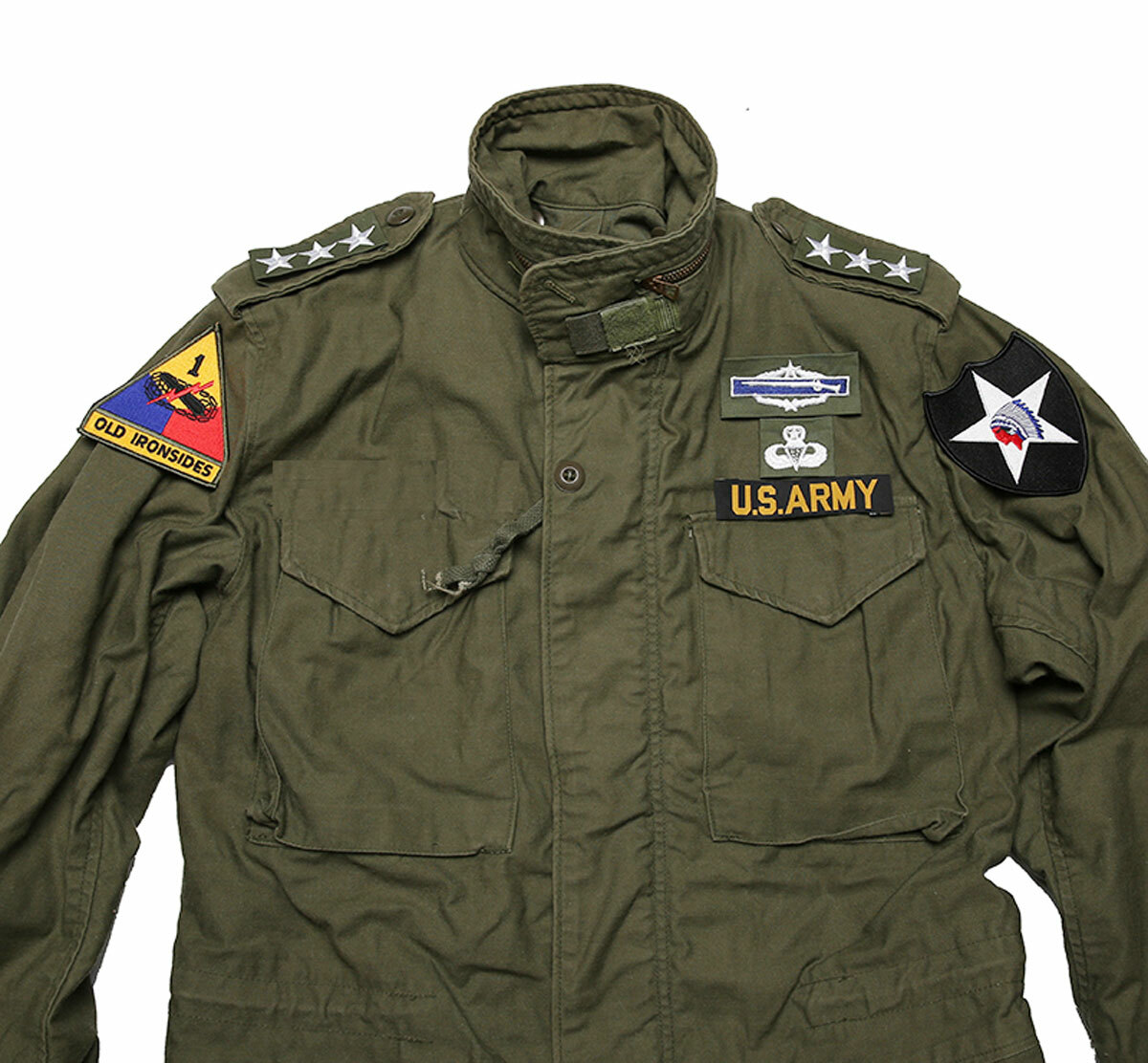 US Army TCU M65 Jacket Patch 2nd Infantry Armored CIB Parachutist Rank insignia