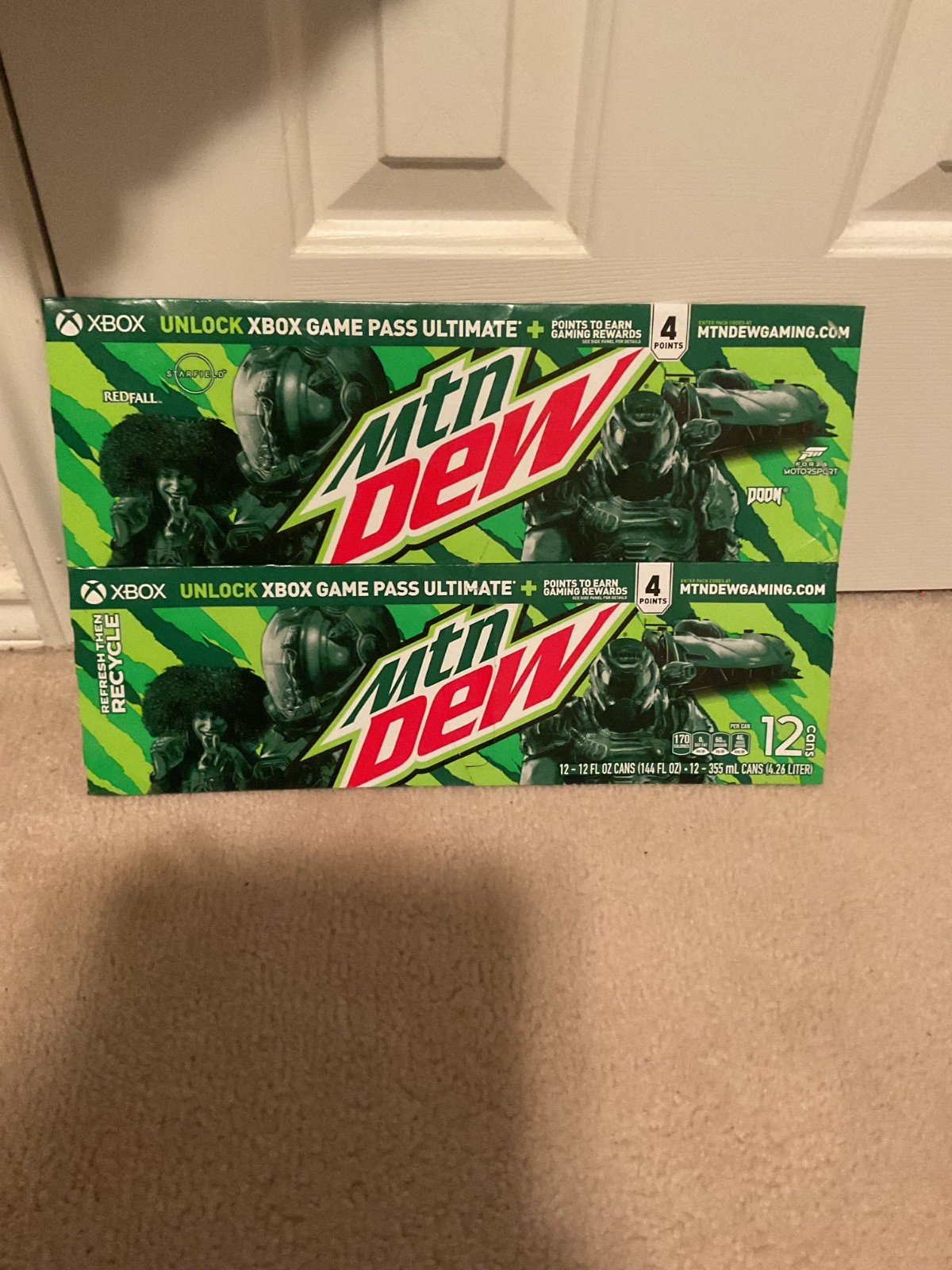 Starfield Mt Dew 12 Pack Box Only Doom Forza Redfall