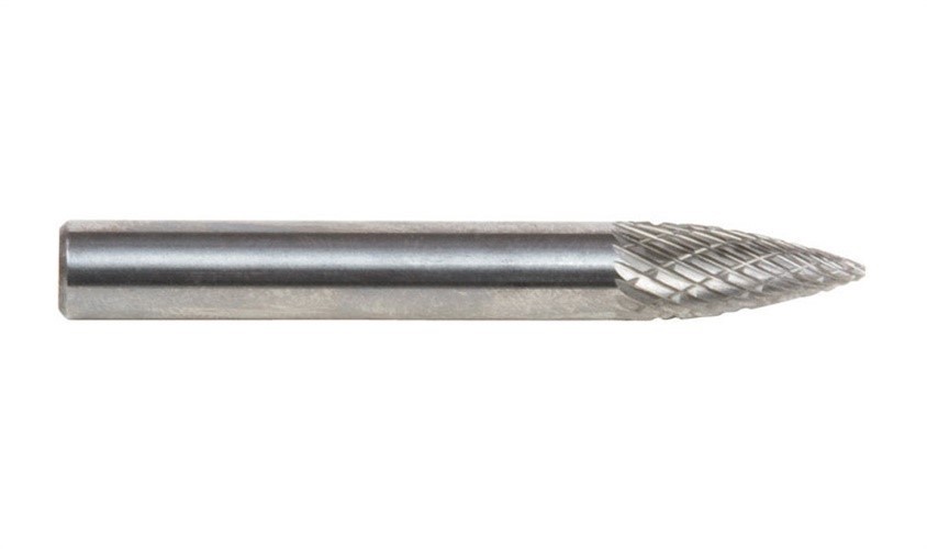 Forney 60126 70,000 rpm Tungsten Carbide Tree Pointed Burr 1/4 Dia. in. Shank