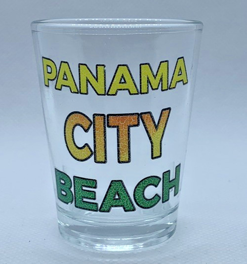 Shot Glass "PANAMA CITY BEACH"Florida Vacation Souvenir Novelty Spring Break PCB