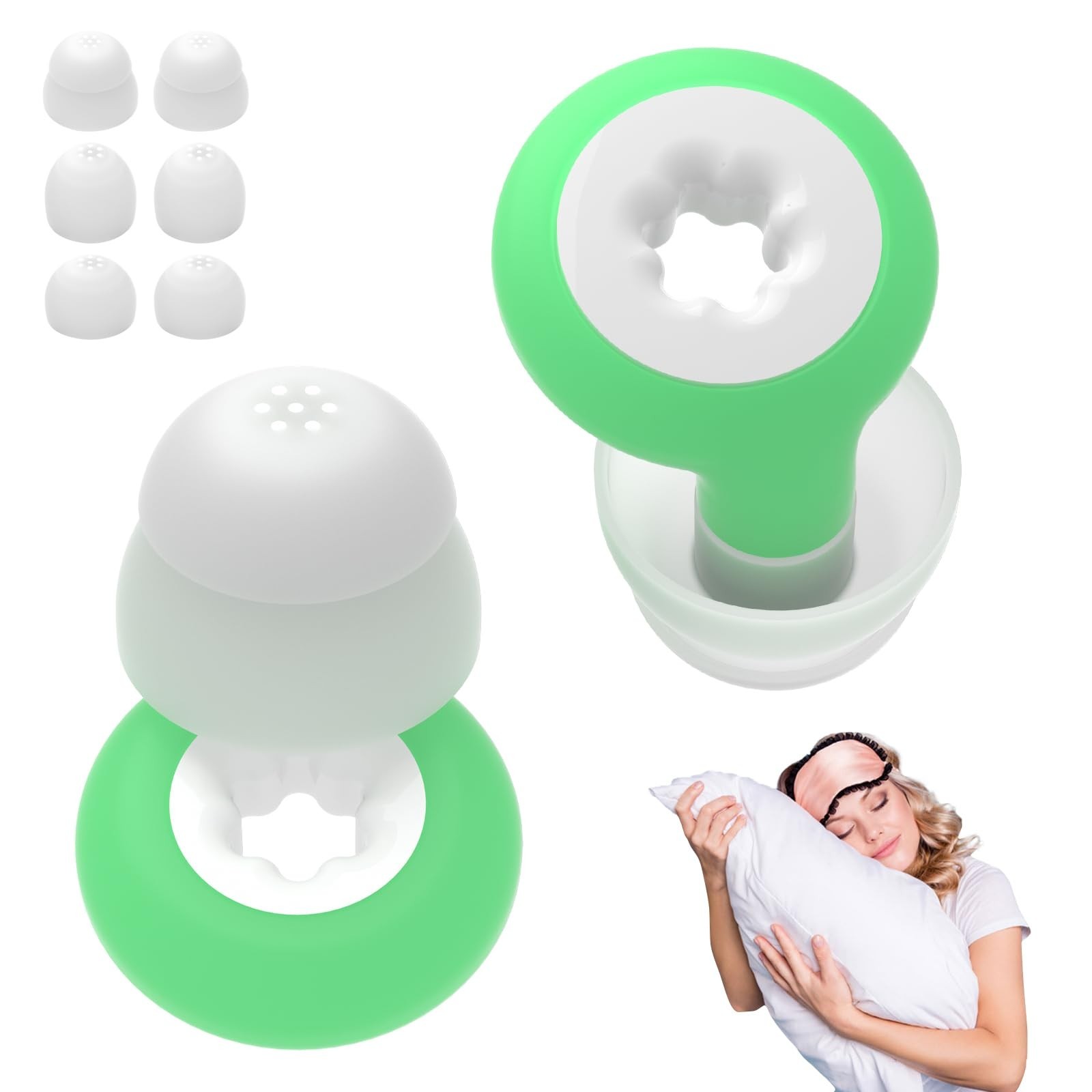 Ear Plugs for Sleeping Noise, 2 Pack High Fidelity Ear Plugs, Reusable Silico...