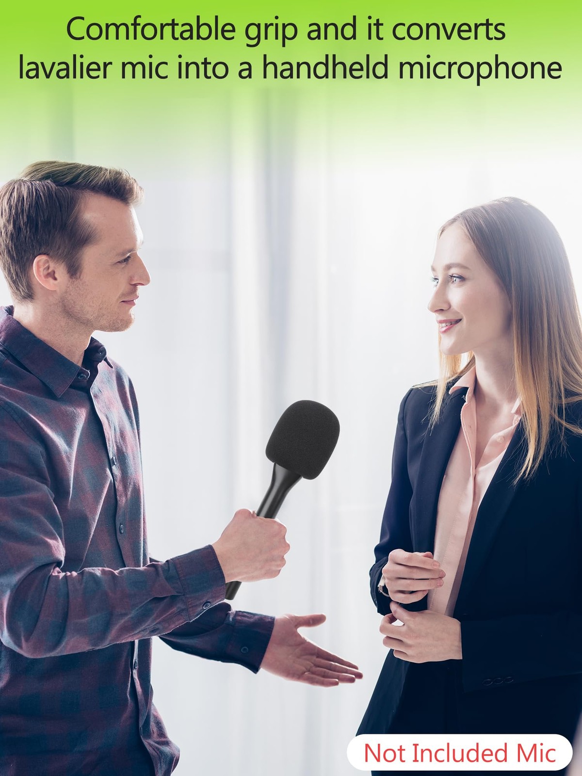 Interview Microphone Handheld Adaptor for Rode Wireless Go Ii/Wireless Pro/Wi...