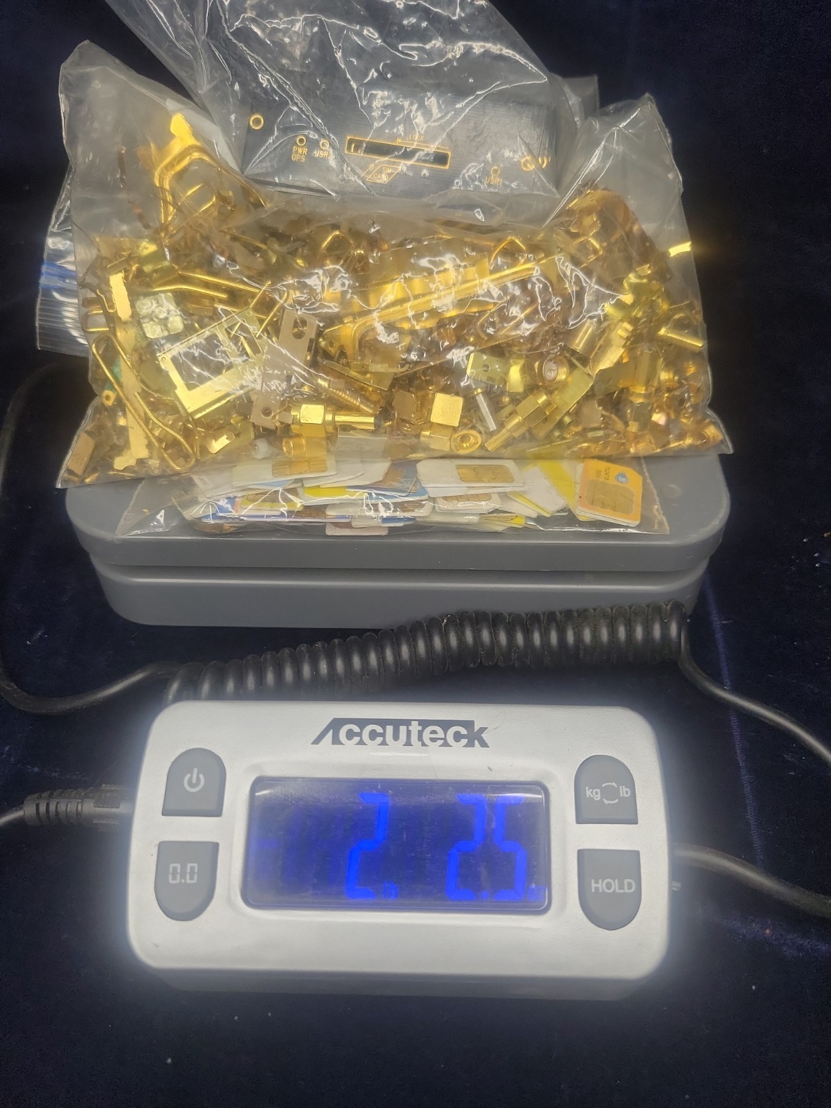 Gold Plated Electronic Parts- Computer, Communication, and Cell Devices- 2 Lbs