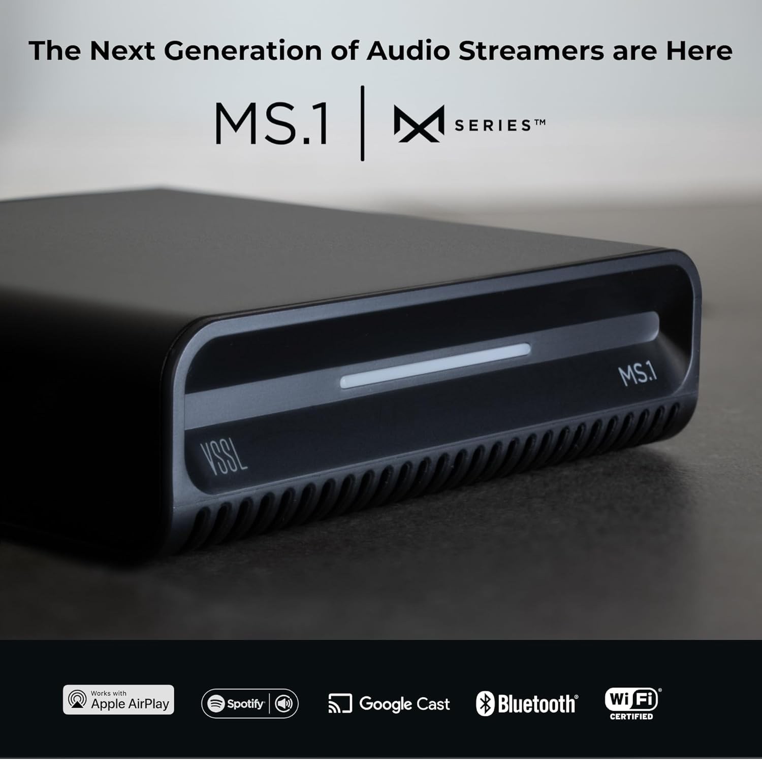 VSSL MS.1 AirPlay 2 Wireless Audio Streamer | Google Cast, Spotify Connect |