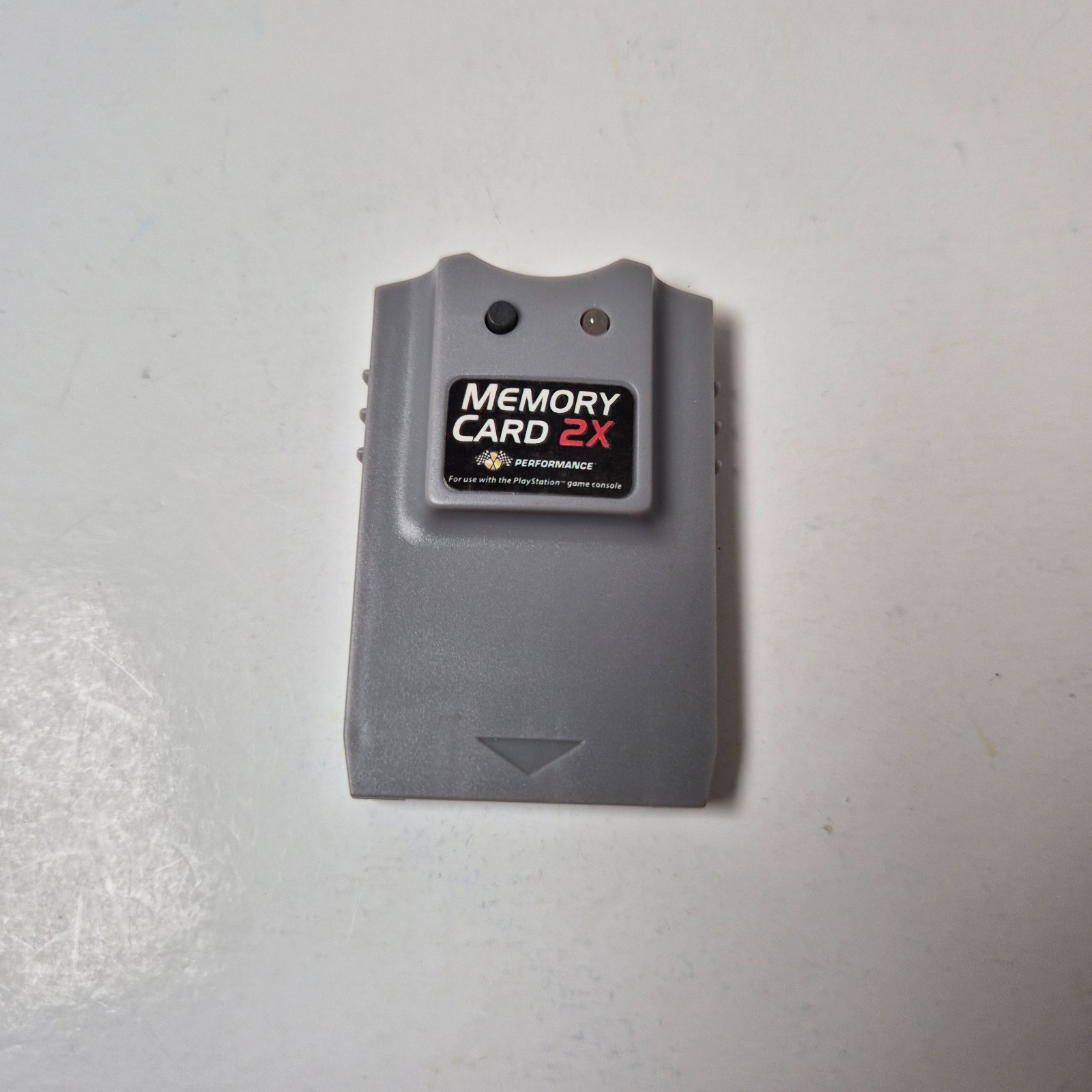 Performance PS1 Memory Card 2X Gray PlayStation Tested