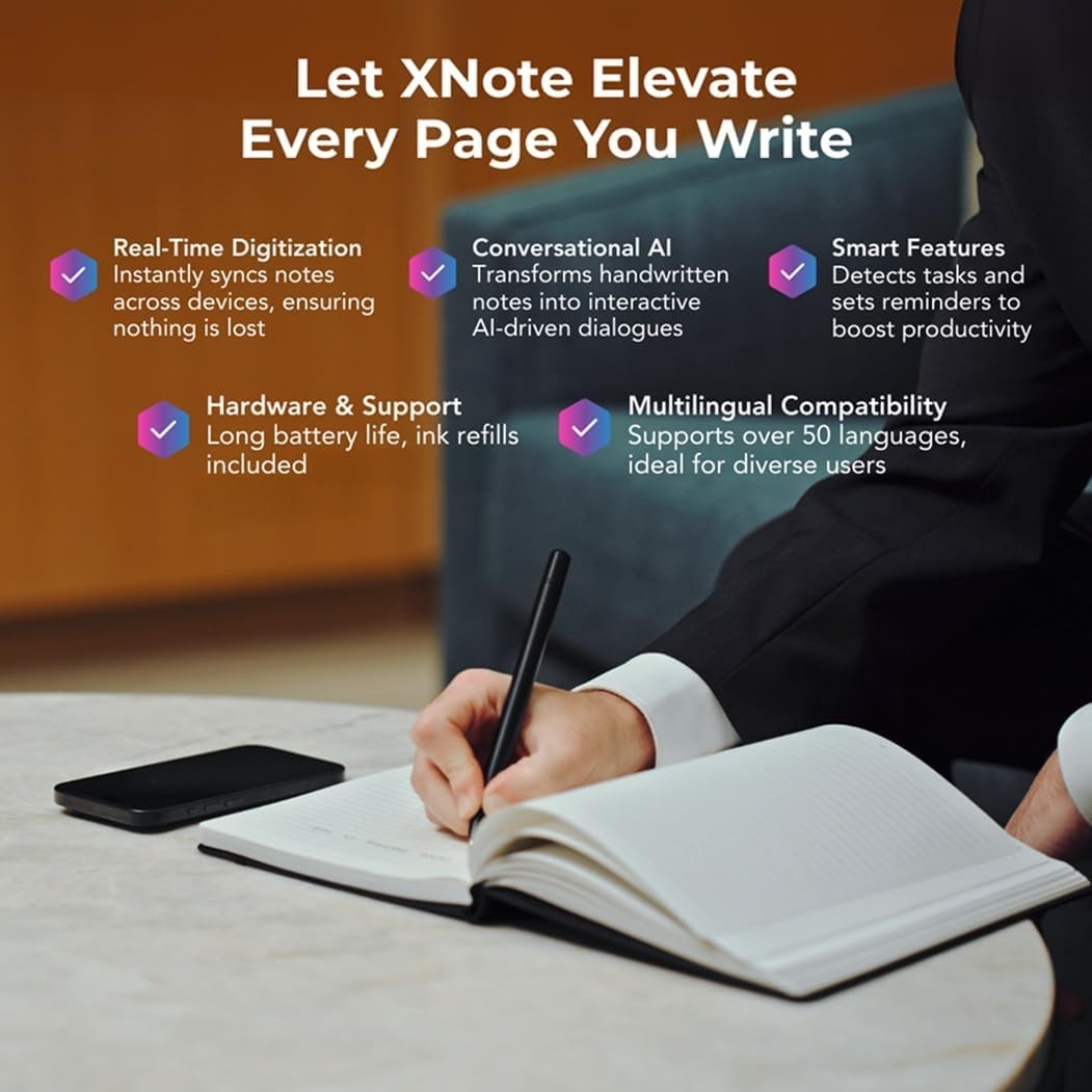XNote Smart Pen Notebook AI Digital Writing Bluetooth Sync 5 Refills Set NWP-F55