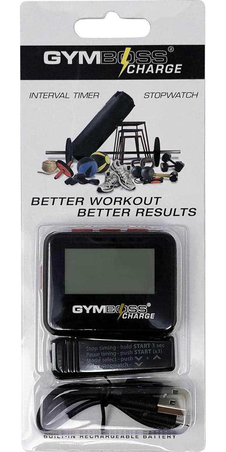 Gymboss Charge Interval Timer And Stopwatch And Watchstrap - Bundle