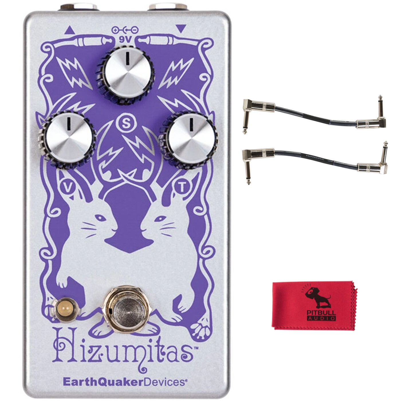 EQD EarthQuaker Devices Hizumitas Fuzz Sustainar Pedal w/ Power, Cables & Cloth