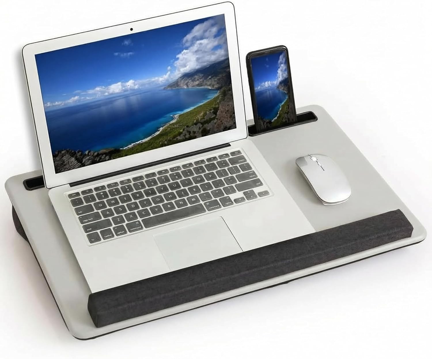 Ergonomic Lap Desk with Mouse Pad and Wrist Rest