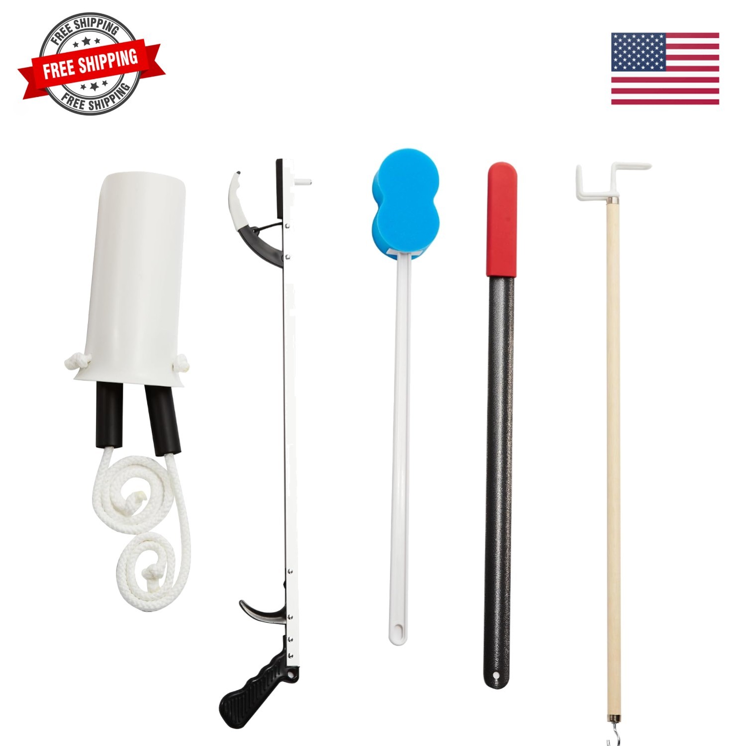 5-Piece Hip/Knee Replacement Kit [1 Each] – Surgery Assistance with Stocking ...