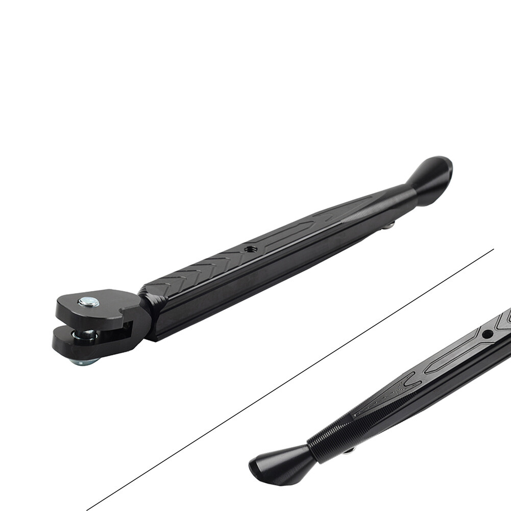 CNC Aluminum Motor Universal Adjustable Kickstand Foot Side Stand Support Black