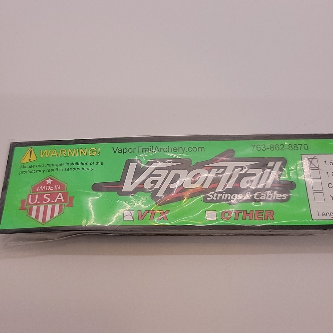 Vapor Trail VTX 1.5/2 (one-and-a-half) Cam Bowstring Bow String 63-1/2" 63.5"