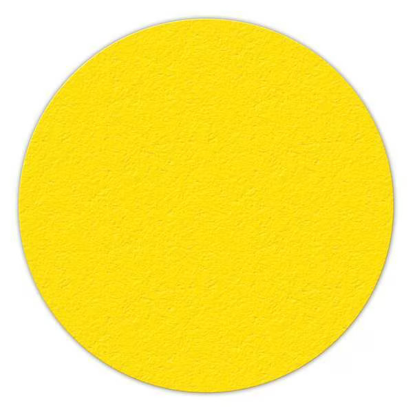 Incom Lm190y Floor Marking Tape,Circle,Ylw,6"Dia,Pk25