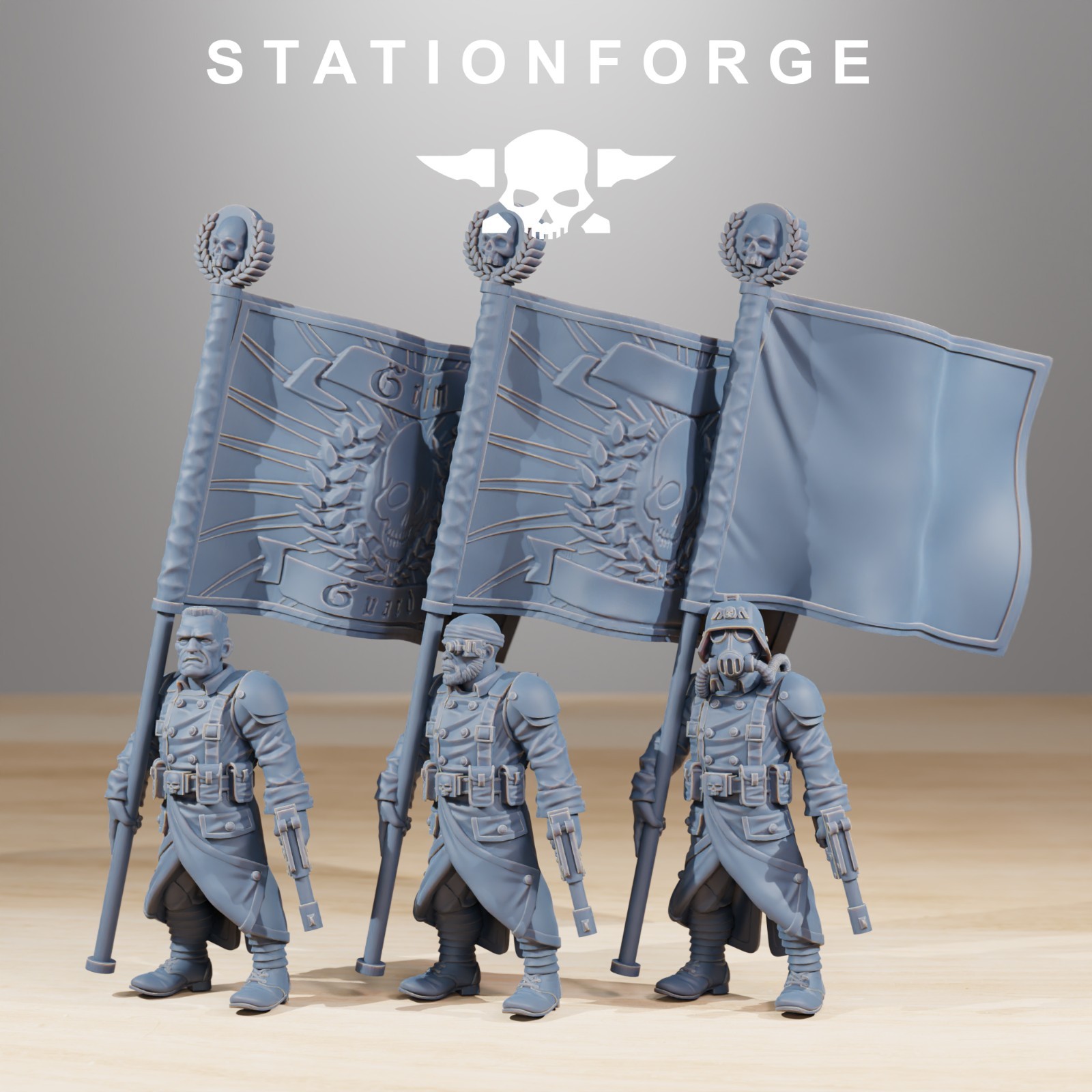 Grim Guard Combatants (10 Models) 3D Printed Miniatures Station Forge 16k