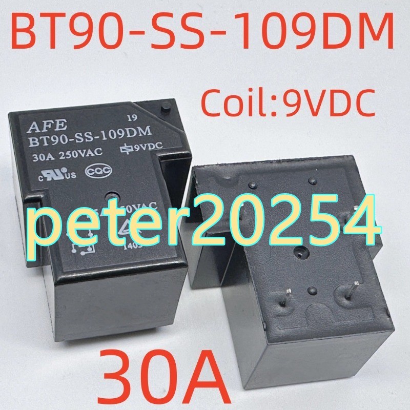 2PCS New BT90-SS-109DM Coil:9V-30A 4-pin Relay#TT