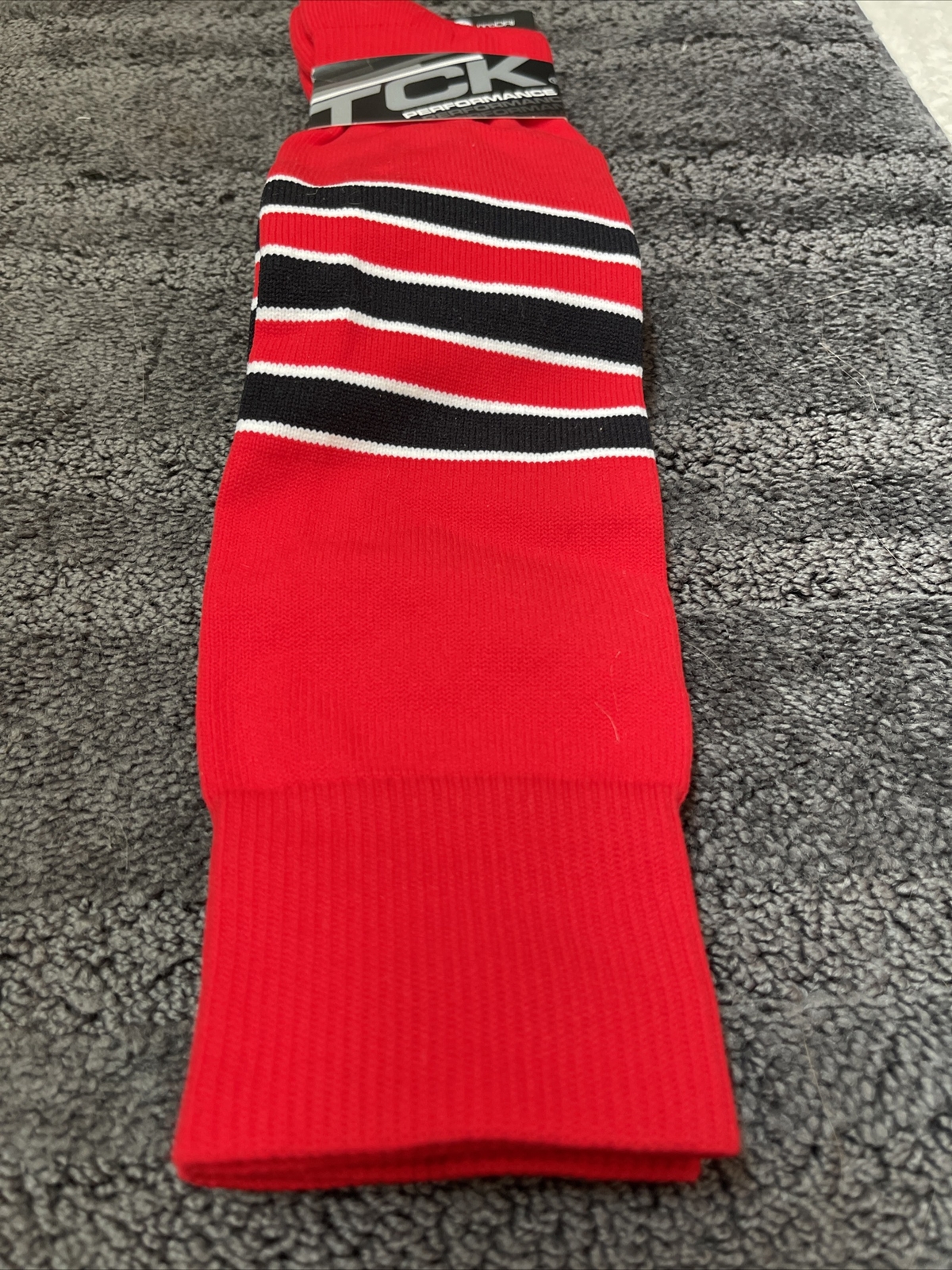 TCK Baseball or Softball Socks Red size Large