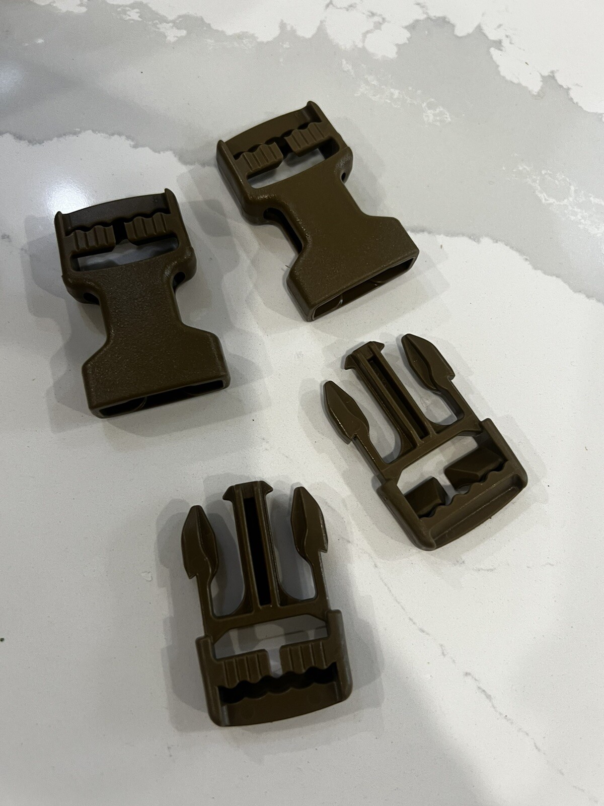 x2 ITW GTSR Repair Buckle Waveloc Split-Bar 1 Inch Male Female Coyote
