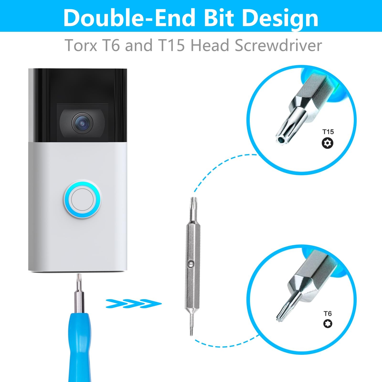 Adjustable 30 to 55 Degree Doorbell Angle Mount Compatible with Most Video Do...
