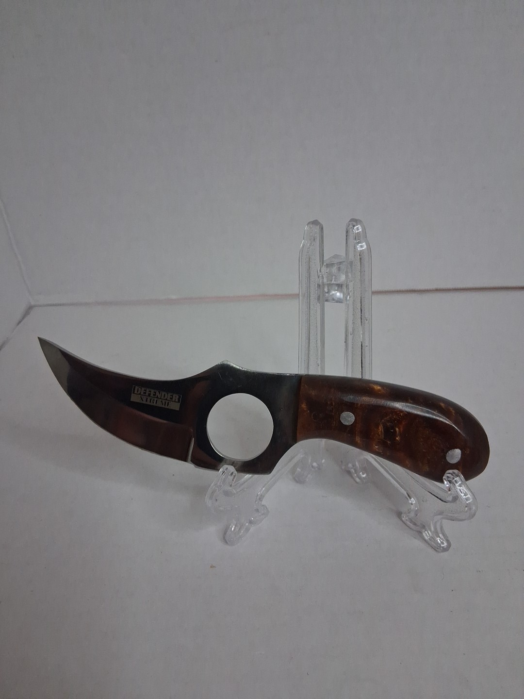 Defender-Xtreme 6 Inch Multi Wood Handle Skinner Knife Sharp Blade 9488