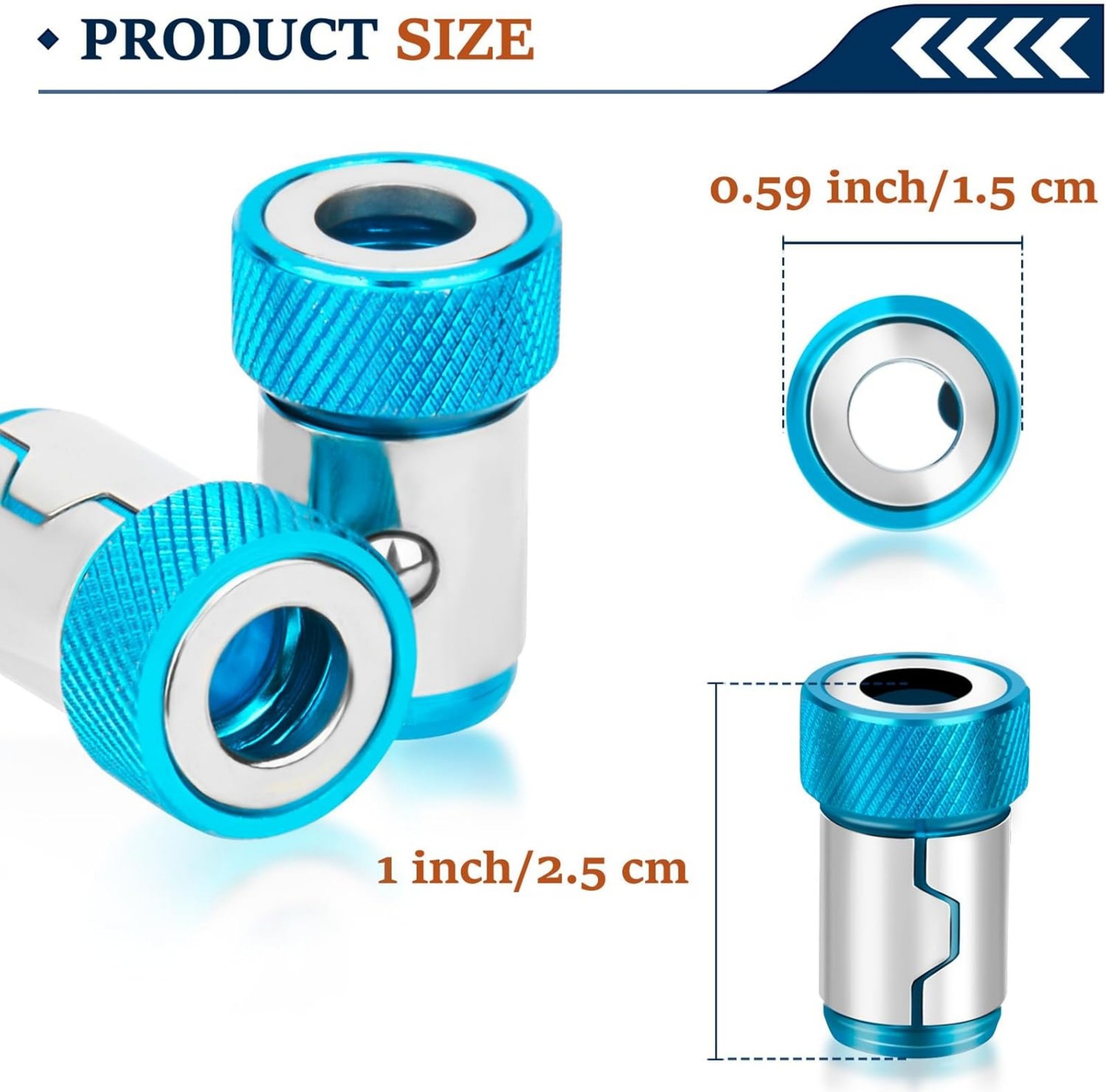 6PCS 1/4" Inner Diameter Magnetic Screw Ring For Power Screwdriver Bits