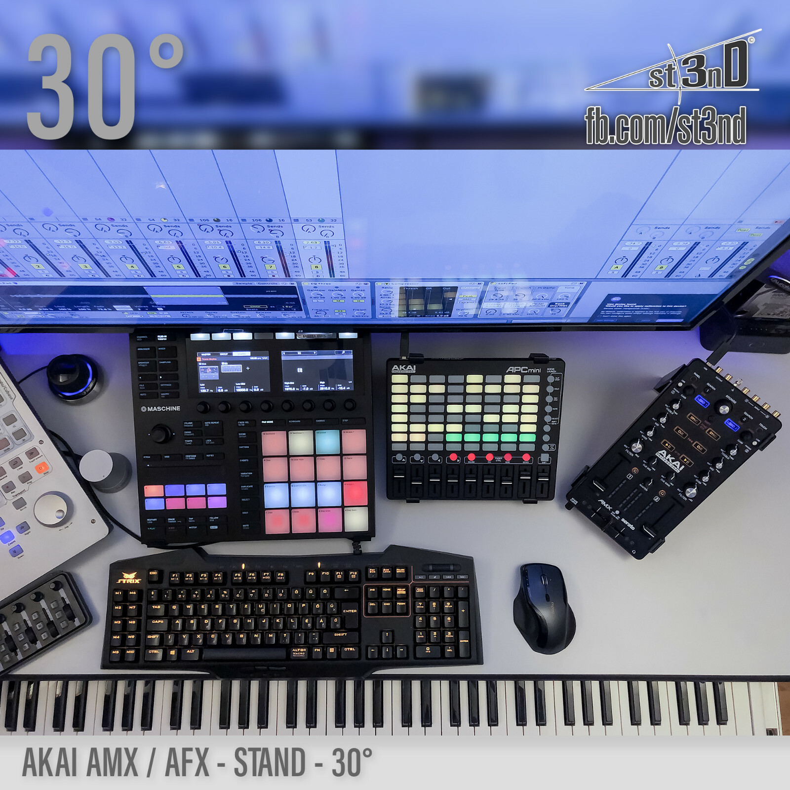AKAI AMX / AFX - STAND 30 degrees - 3D printed - 100% Buyer Satisfaction