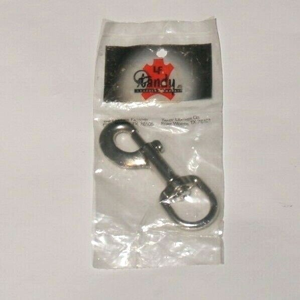 Tandy Leather Swivel Eye Bolt Snap 3/4in Nickle Plate cat.#1151-00 New