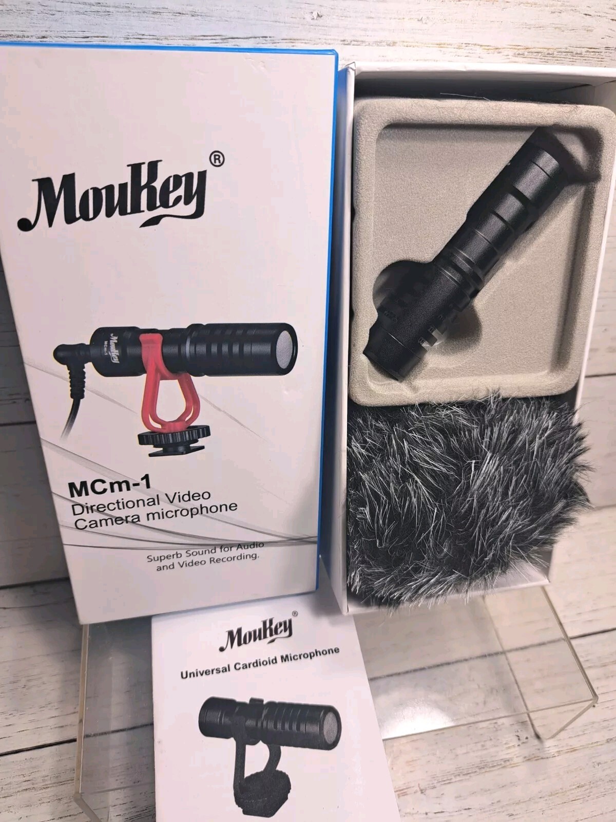 Moukey MCM-1 Video Microphone, Camera Microphone with Shock Mount Professional V