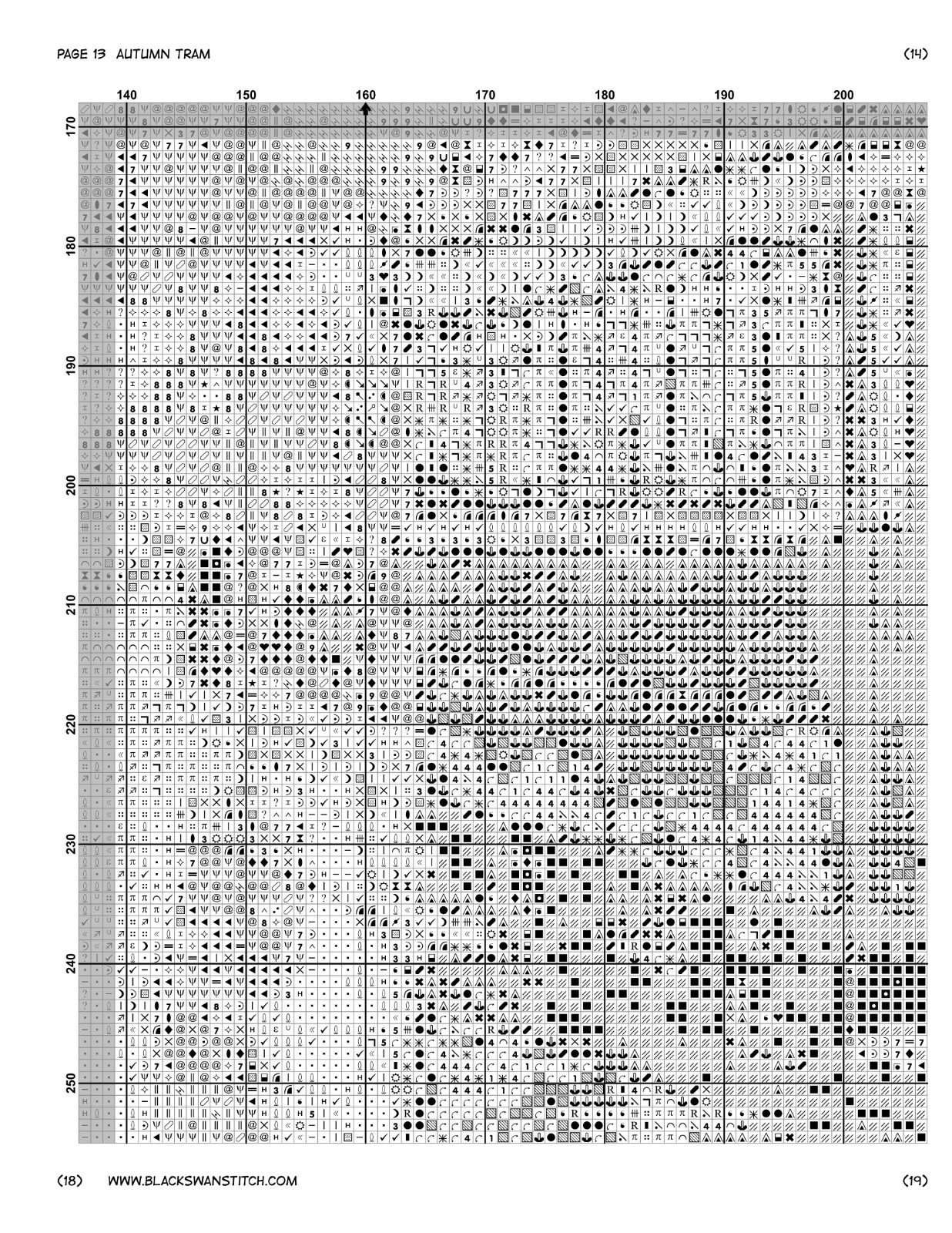 Autumn Tram -2 Chart Counted Cross Stitch Pattern Needlework 765