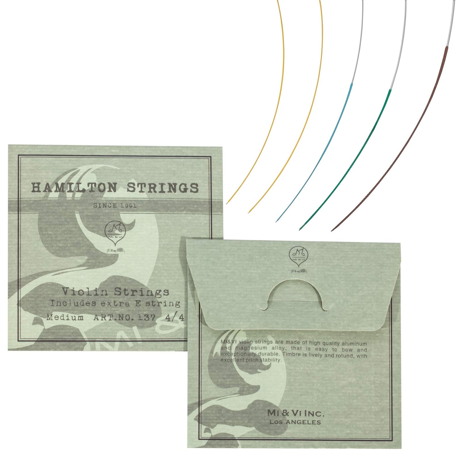 Hamilton Violin Strings 4/4 Full Set (GDAE) + Extra E - Germany Steel