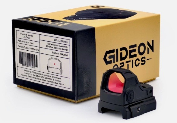 GIDEON JUDGE 1X21MM 3 MOA RED DOT RMSC FOOTPRINT # JD10RD *No Reserve**