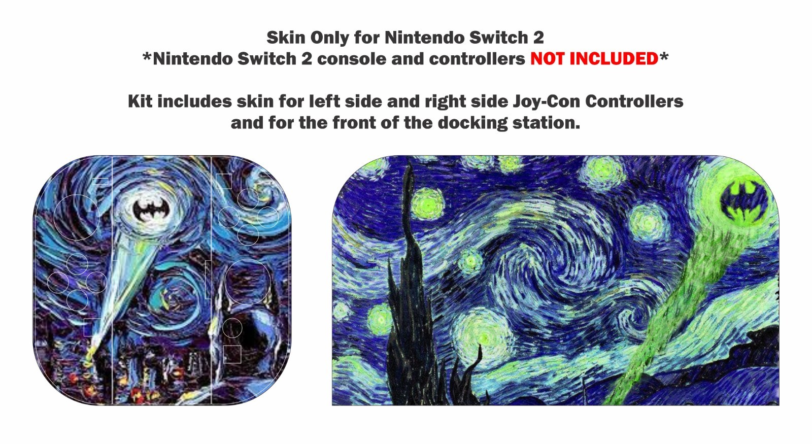 Skin Vinyl Decal "Gotham Starry Sky" For Nintendo Switch 1 Switch 2 Game Console