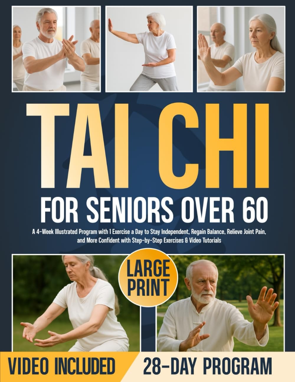 Tai Chi for Seniors Over 60: A 4-Week Illustrated Program with 1 Exercise a...