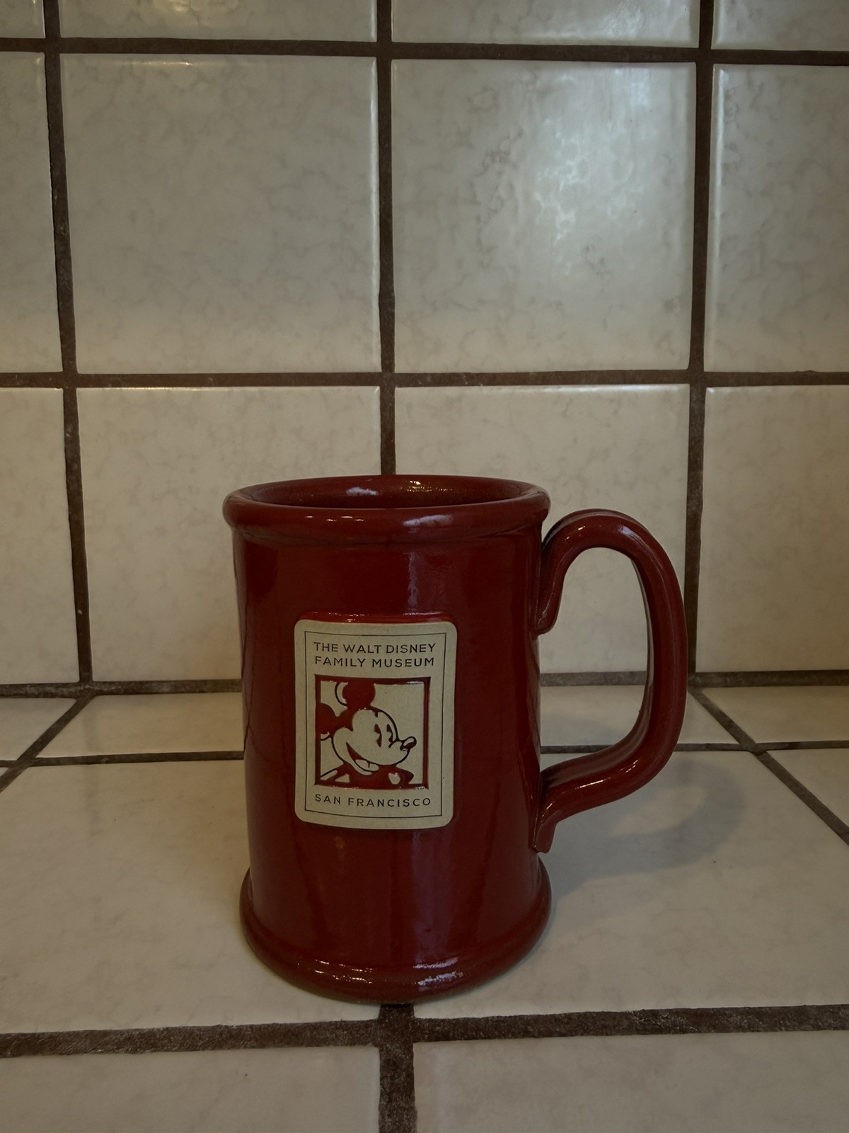 Mickey Mouse The Walt Disney Family Museum Coffee Mug San Francisco Cup Tea Red
