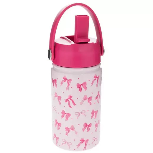 11oz Pink Bows Mini Water Bottle for girls