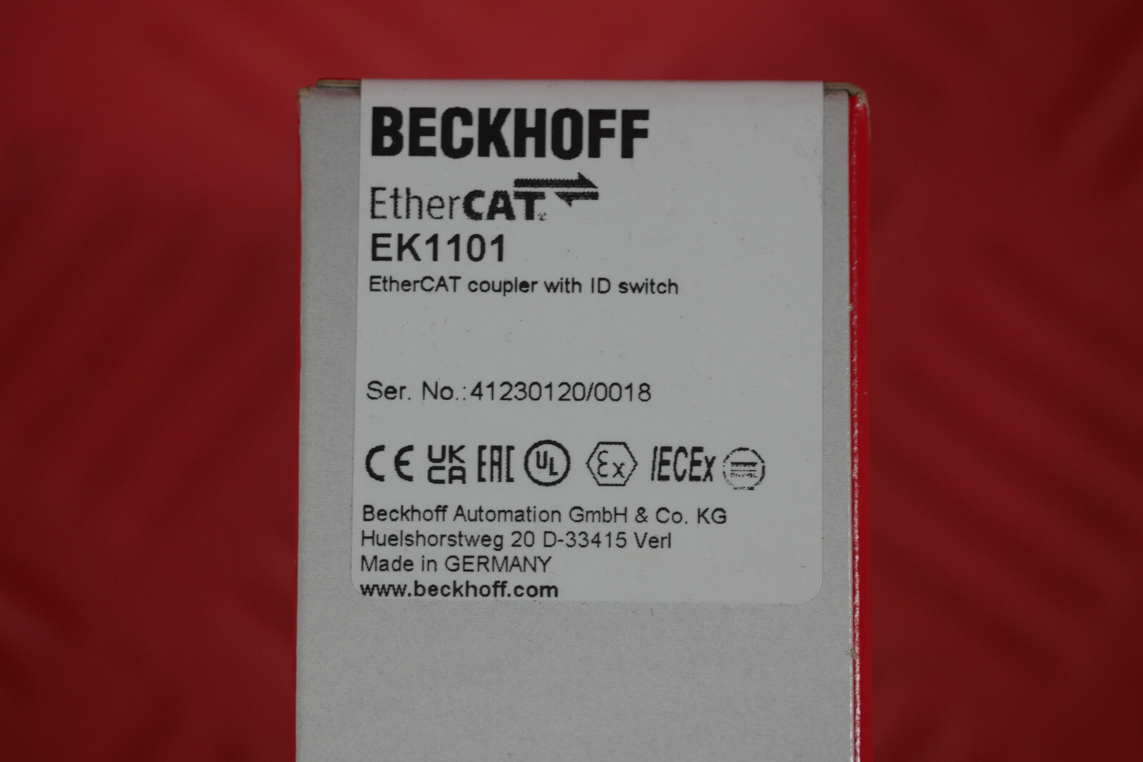 Beckhoff EK1101 EtherCAT coupler NEW!