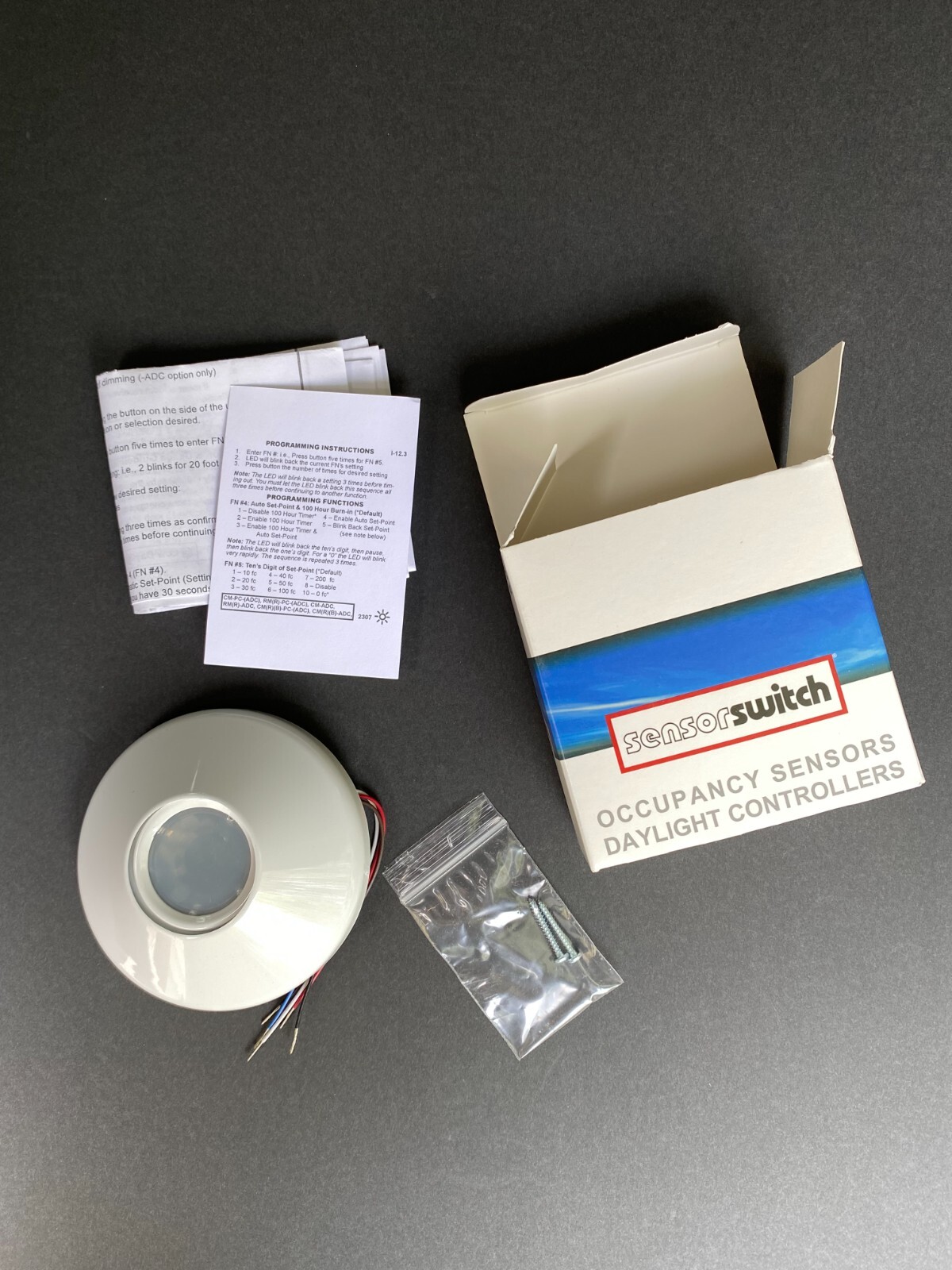 1 Sensorswitch "CM PC" Ceiling Mount occupancy photocell 12-24V sensor 360 deg.
