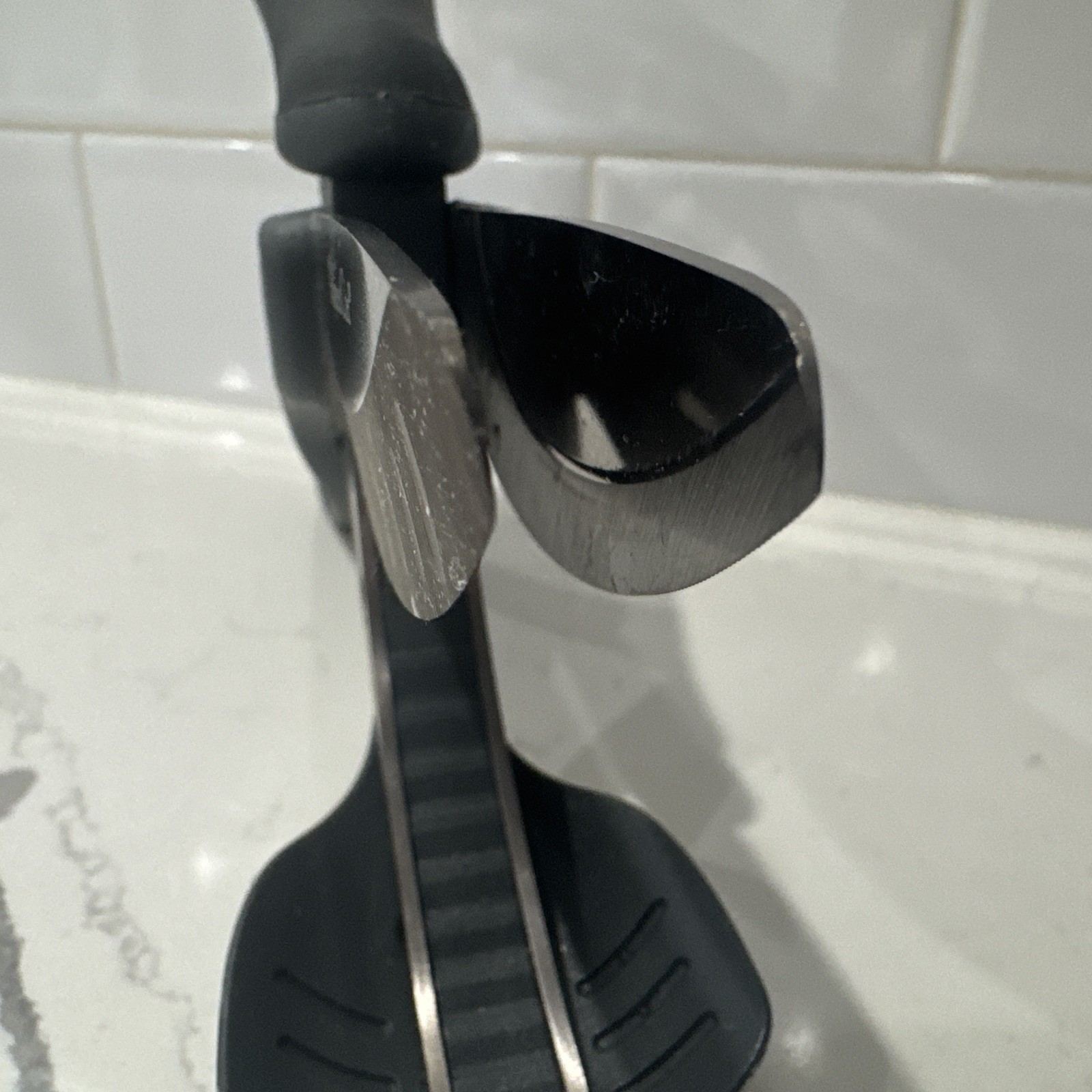 Pampered Chef Salad Chopper Double Bladed Cutting Scissors Shears Grey Kitchen