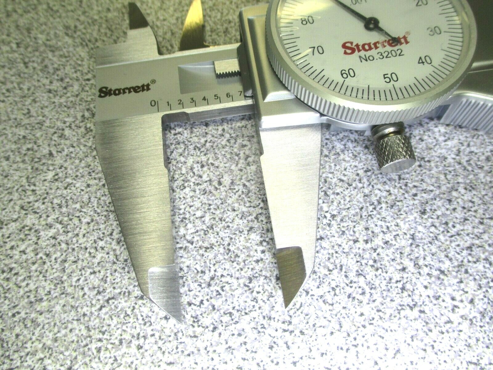 NEW Starrett 0-6" White Face Dial Caliper #3202-6