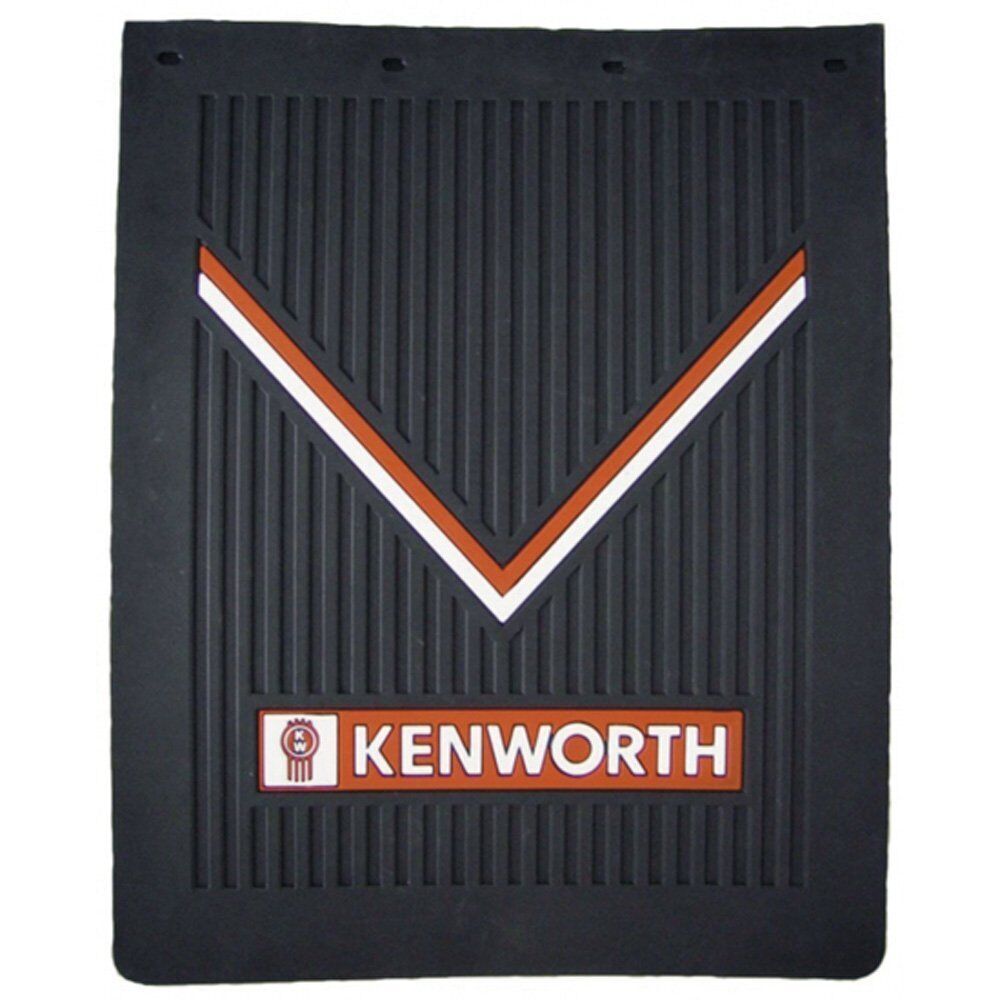 Set of 2 Kenworth Motor 24" x 30" x 1/4" Thick Rubber Black Semi Truck Mud Flaps