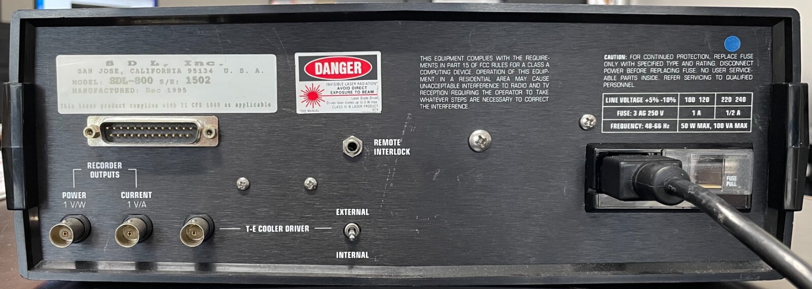 Spectra Diode Labs Laser Diode Driver SDL-800